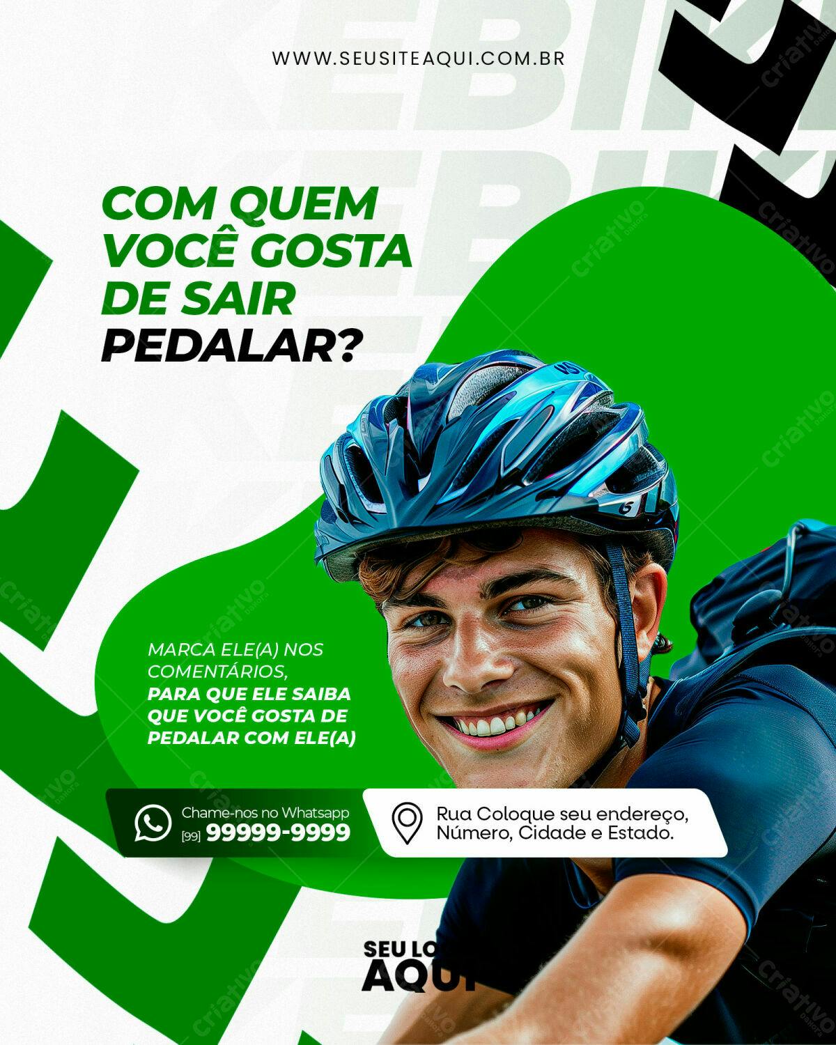Post para Dia dos Namorados Ciclismo PSD Editável