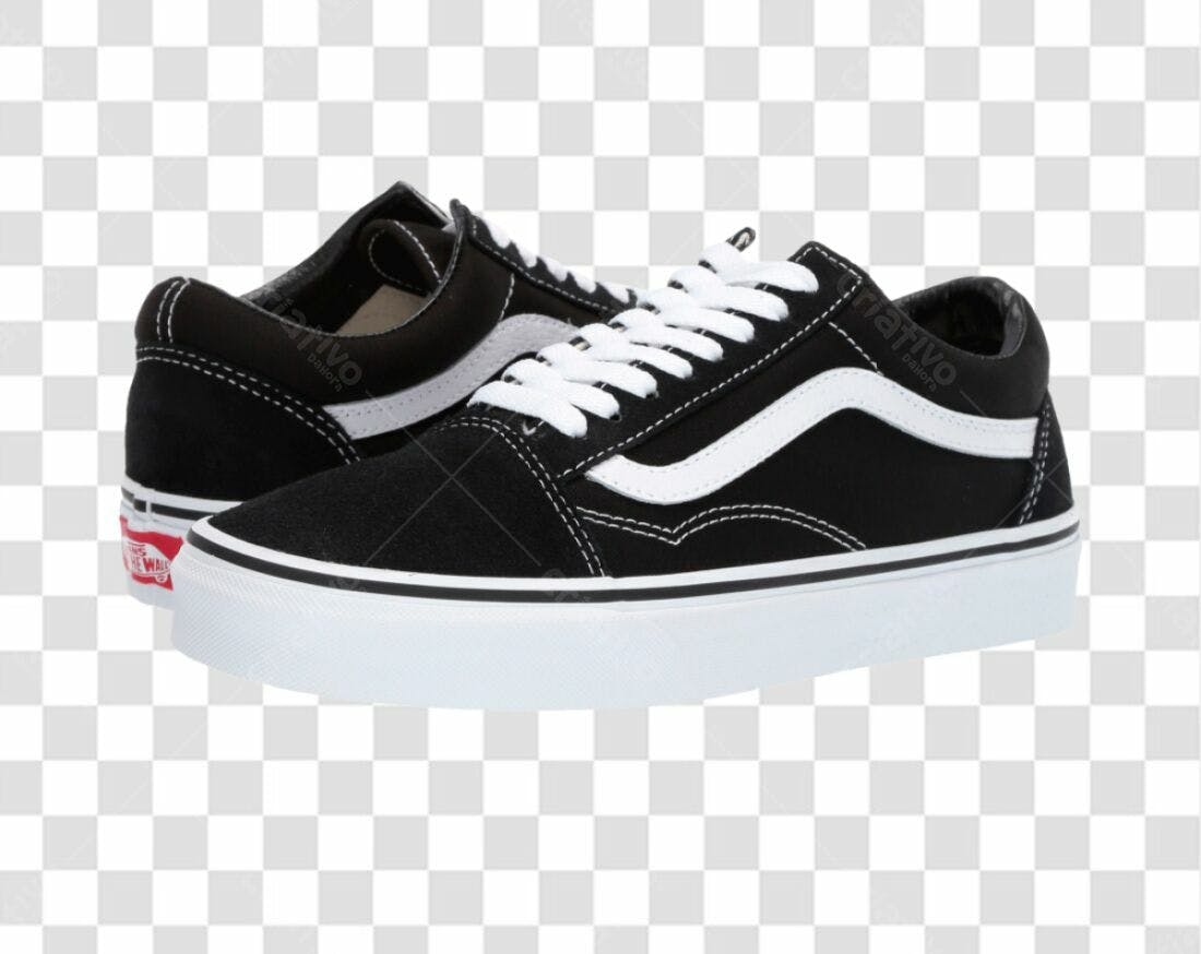 Icone Tênis Vans Preto PNG com fundo transparente