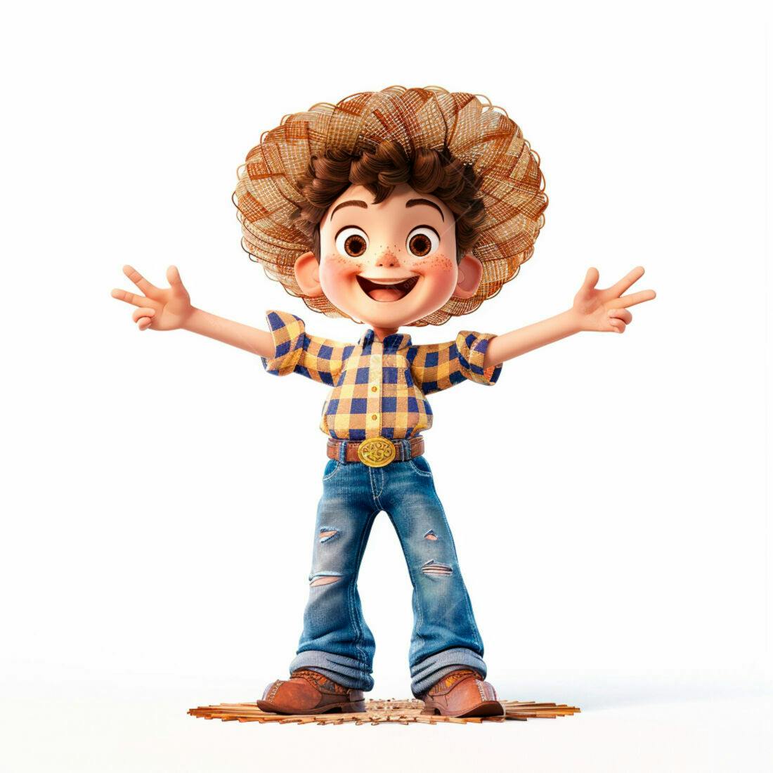 Menino alegre roupa de festa junina