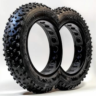 Imagem de um pneu junto com outro