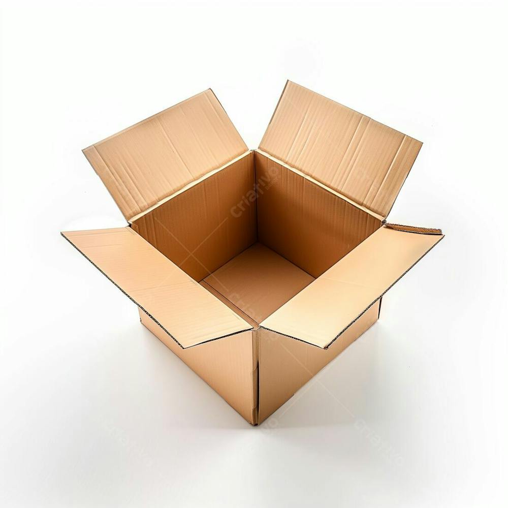 Imagem De Uma Caixa De Papelão Aberta