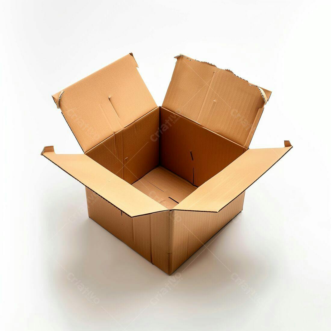 Caixa de Papelão Vazia Aberta