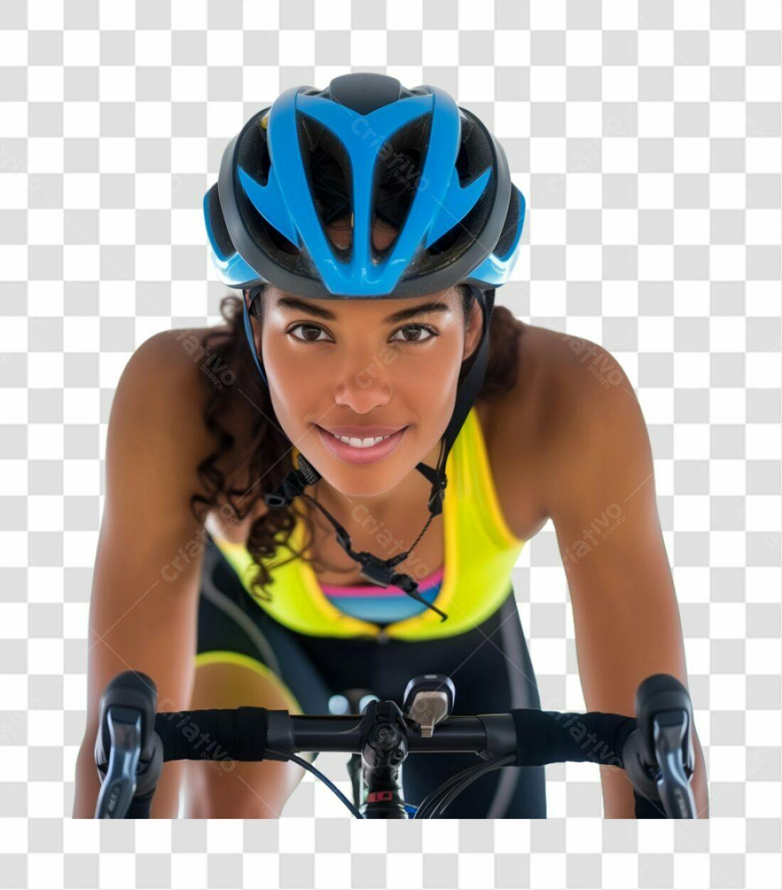 Icone ciclista mulher PNG com fundo transparente