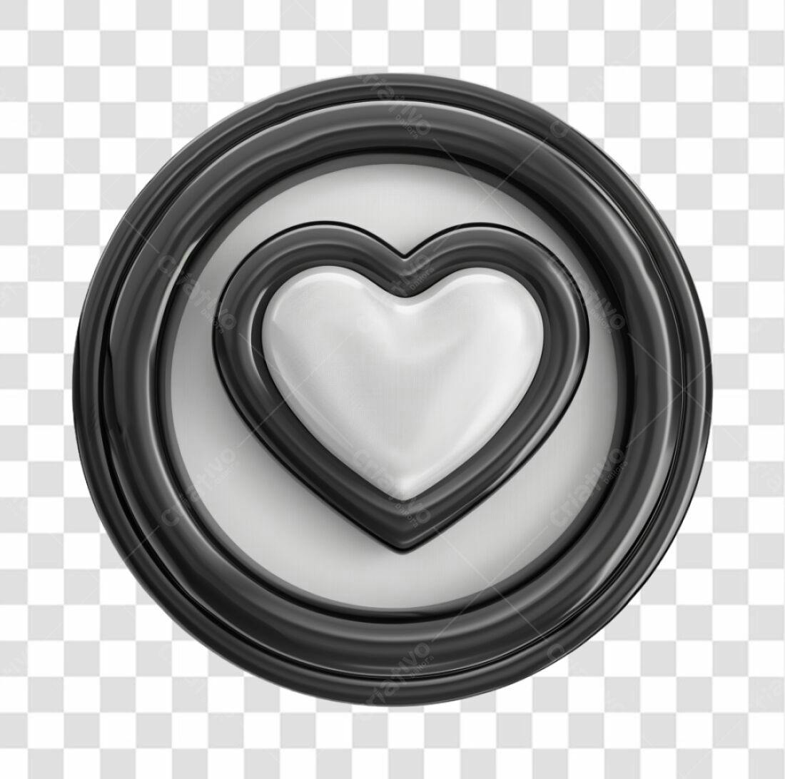 Ícone Coração Dia dos Namorados PNG com fundo transparente