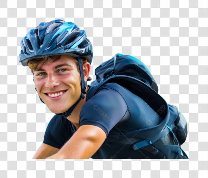 Imagem de um homem ciclista pedalando