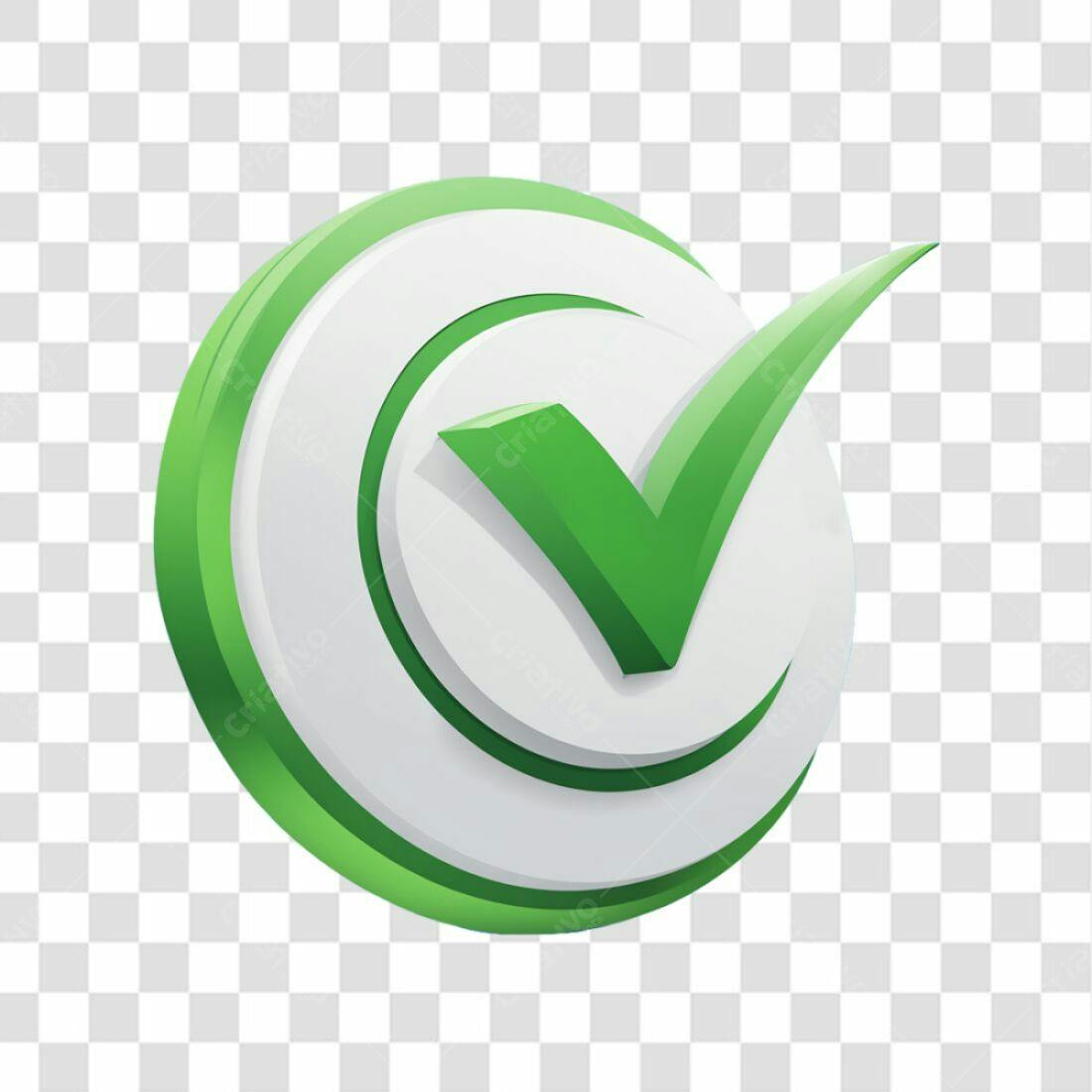 Ícone de Check Verde PNG com fundo transparente