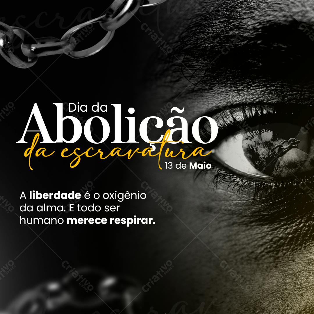 Post para o Dia da Abolição da Escravatura PSD Editável