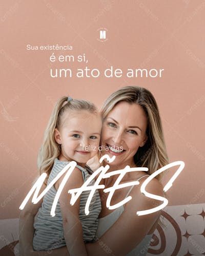 Sua Existência Psd Editável Dia Das Mães
