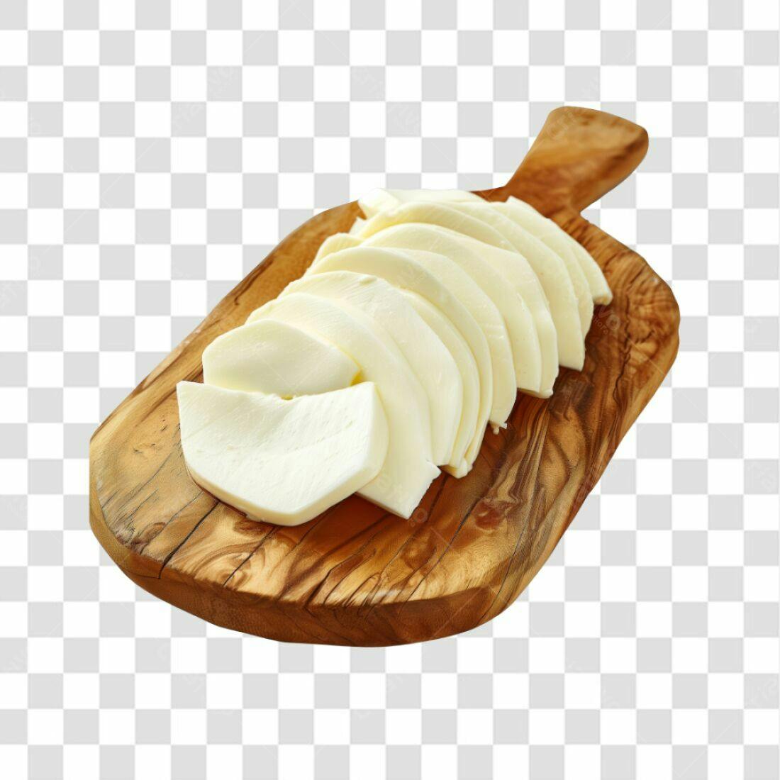 Imagem Queijo Mozzarella Fatiado PNG com fundo transparente