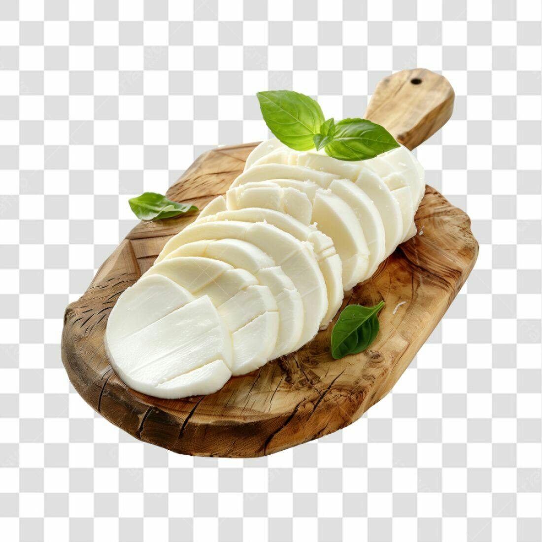 Imagem Queijo Mozzarella Fatiado PNG com fundo transparente