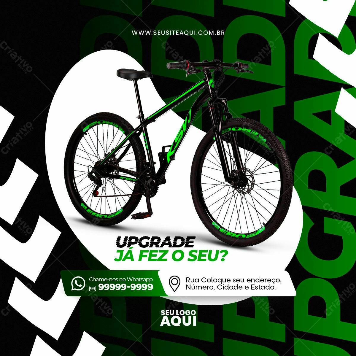 Post para Redes Sociais - Bicicleta MTB PSD Editável