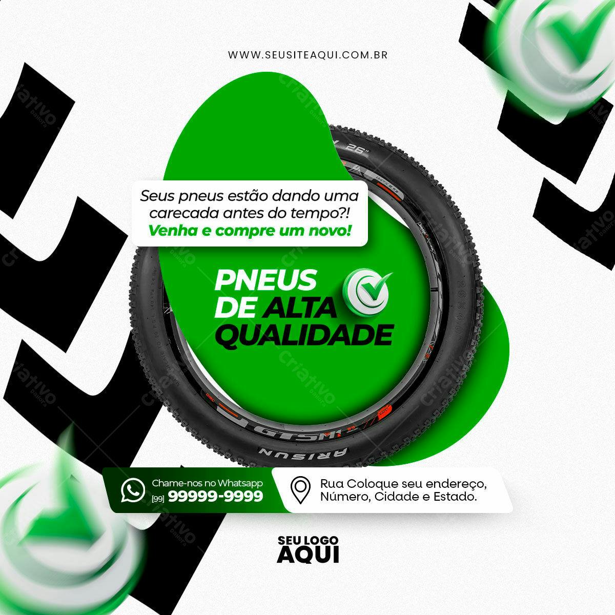 Postagem para Promoção de Pneus PSD Editável
