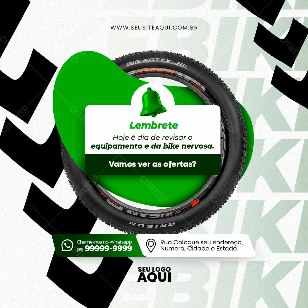 Flyer para Revisão de Bike PSD Editável