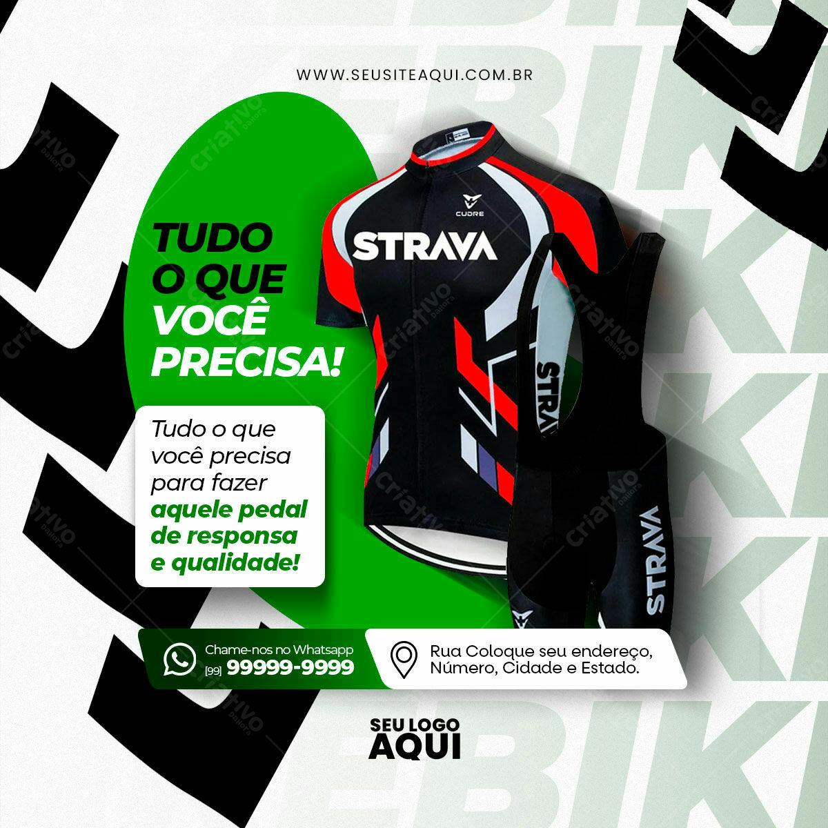 PSD Camiseta Ciclismo Strava PSD Editável