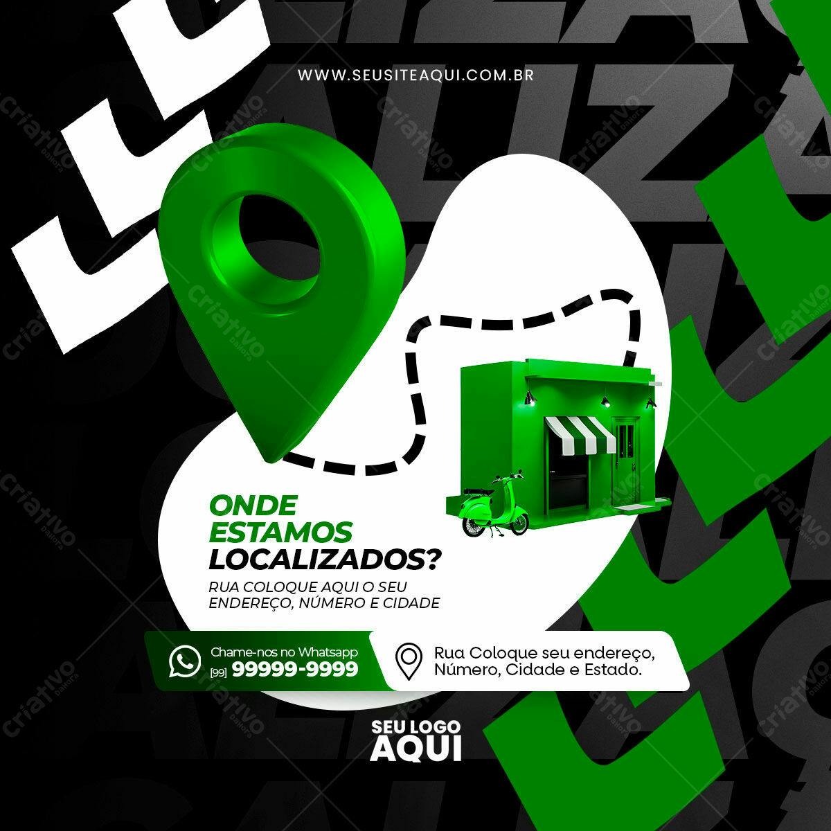 Postagem Localização Empresa PSD Editável