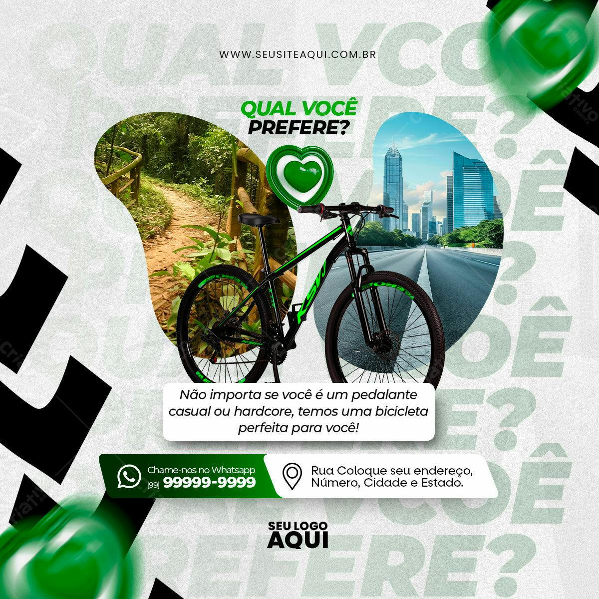 Flyer para Propaganda de Bicicletas PSD Editável