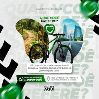 Feed quad bicicletaria social media bike