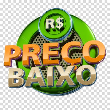 Preço baixo com cifrao verde