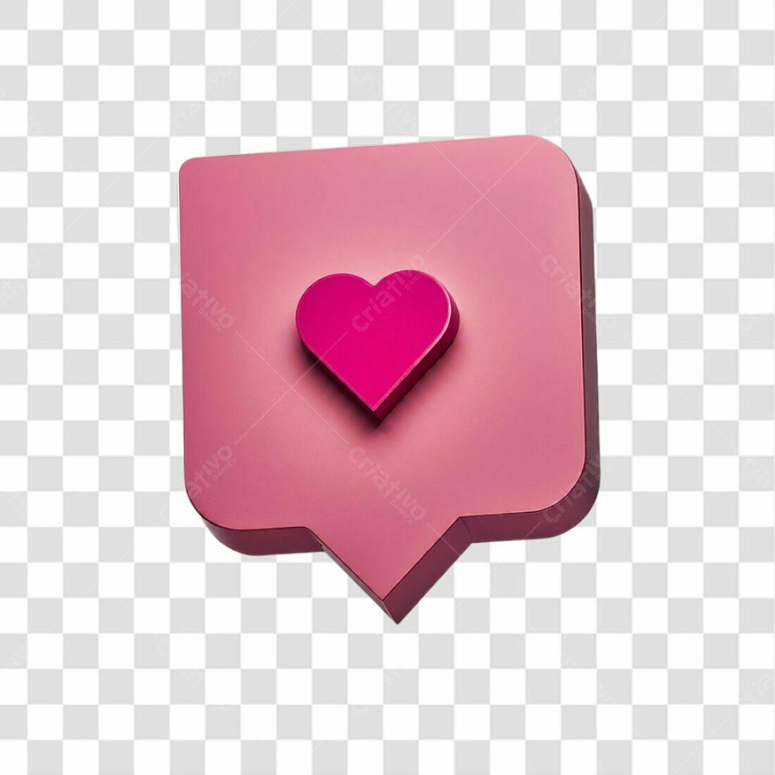 Icone Curtida Rosa PNG com fundo transparente