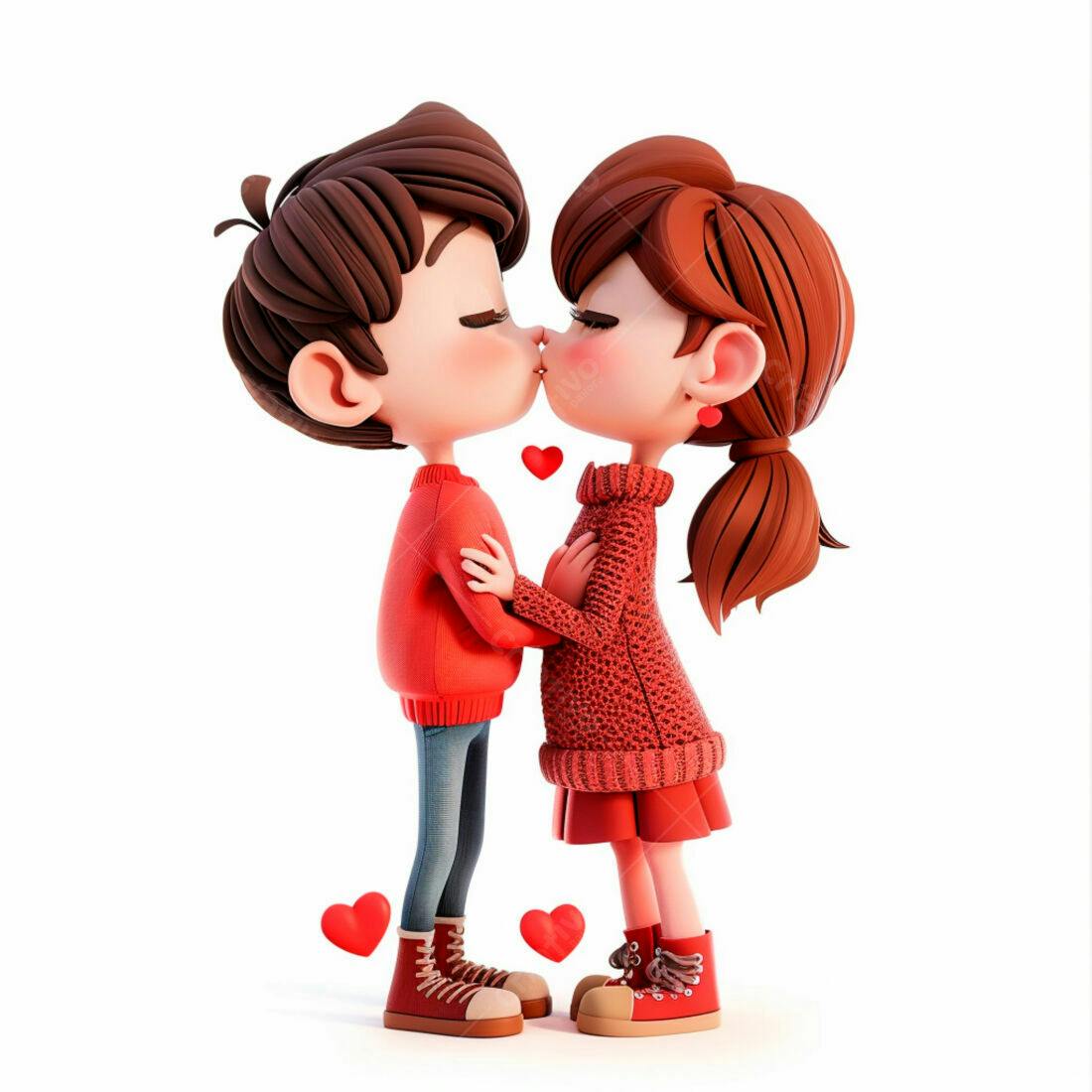 Casal apaixonado se beijando Dia dos Namorados