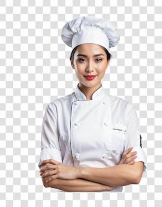 Mulher chef de cozinha png transparente