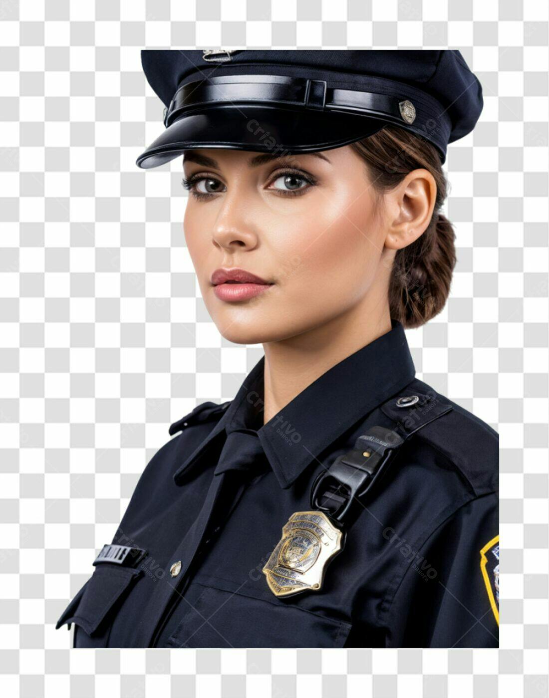 Icone policial mulher PNG com fundo transparente