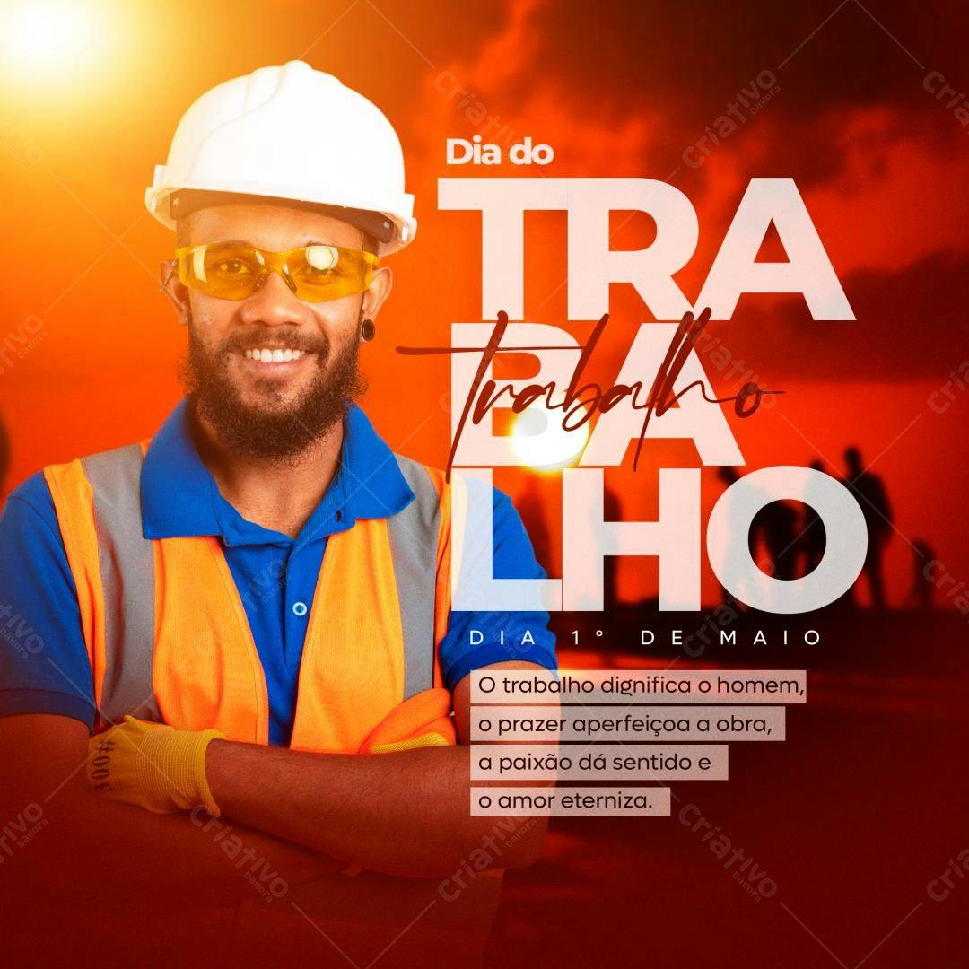 Flyer Dia do Trabalho PSD Editável