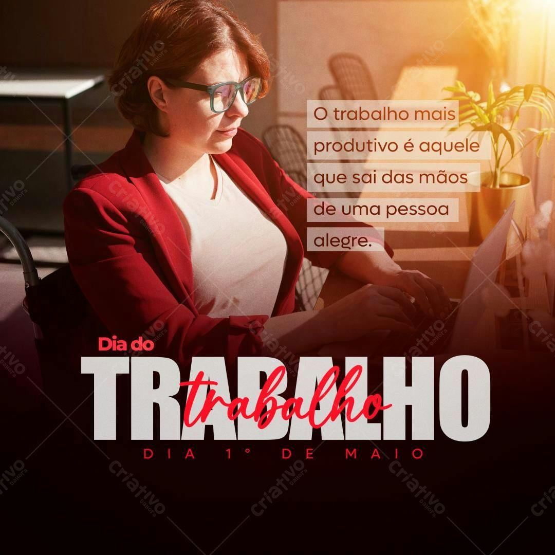 Post para Dia do Trabalho PSD Editável