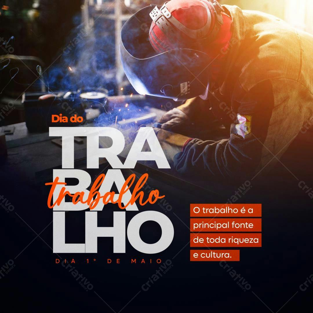 Flyer Dia do Trabalho PSD Editável