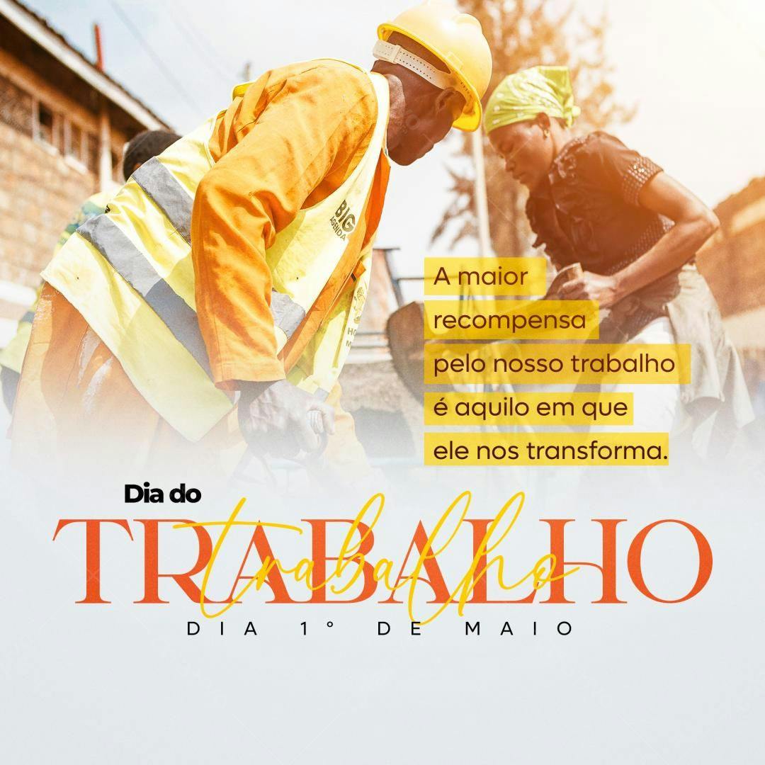 Flyer Dia do Trabalho PSD Editável