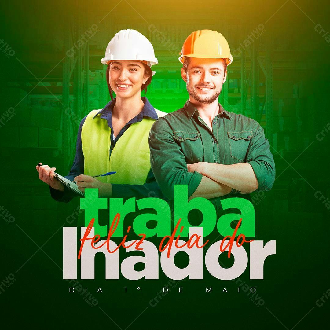 Flyer Dia do Trabalhador PSD Editável
