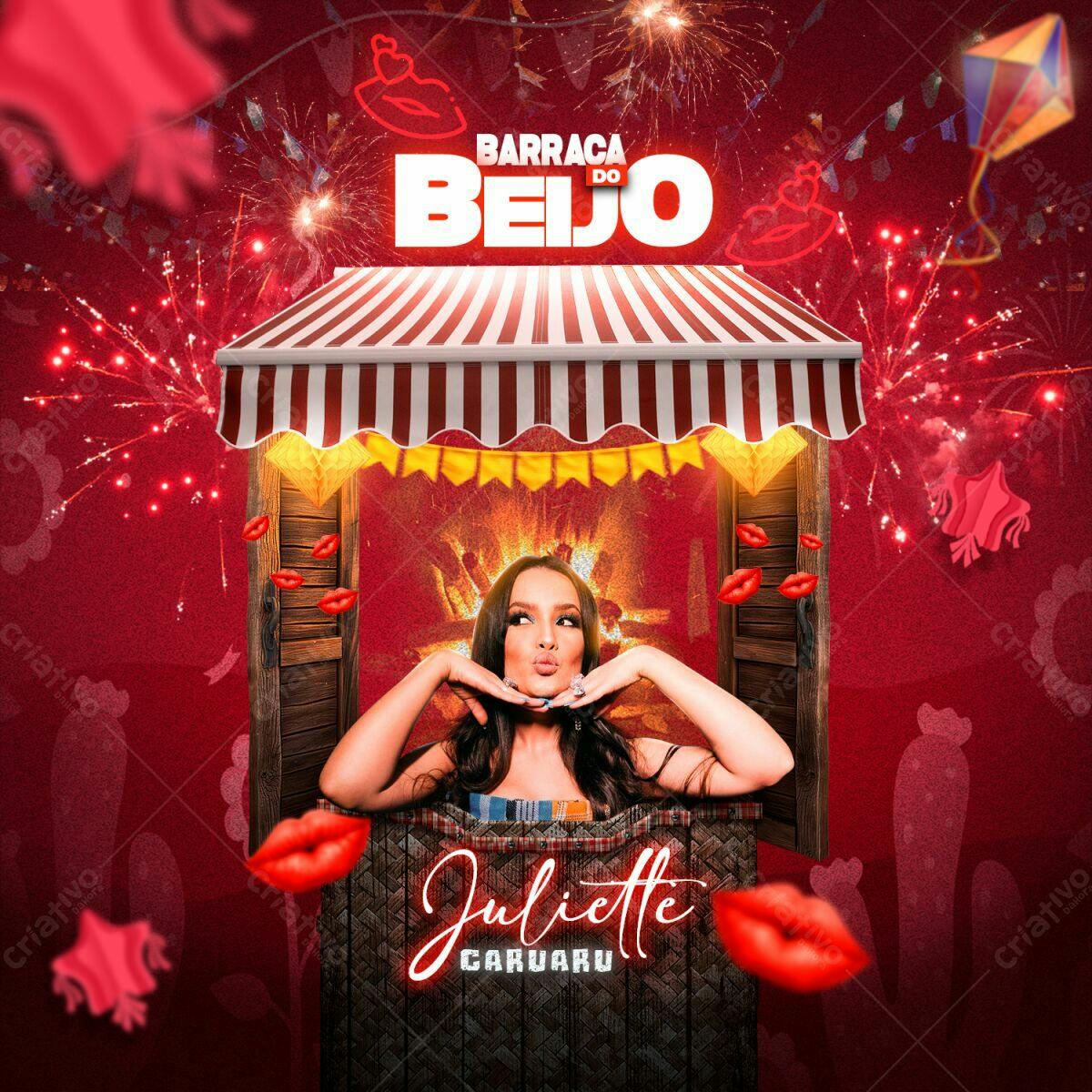 Flyer para Festa de Juliette em Caruaru PSD Editável