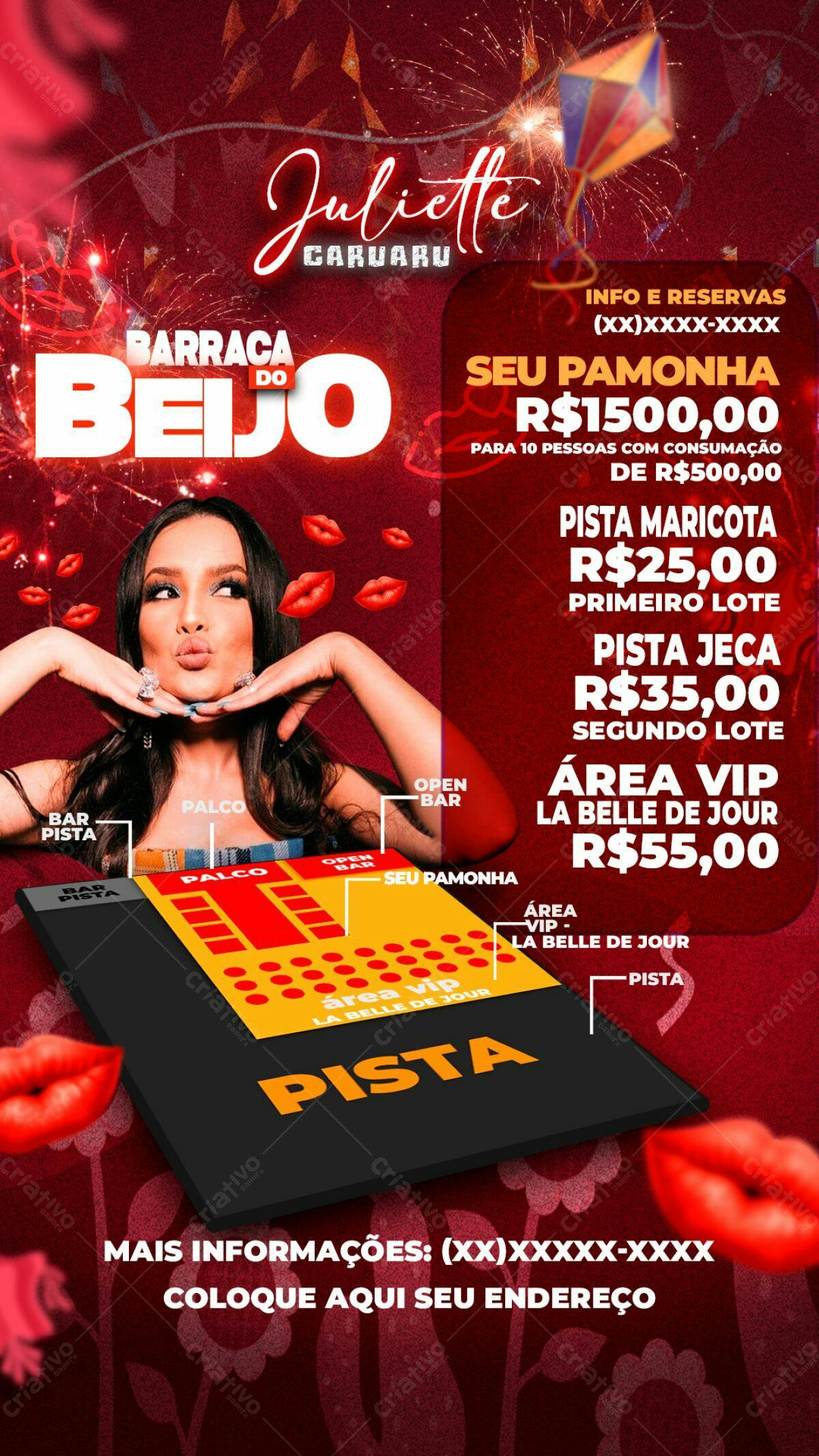 Flyer Festa Juliette Caruaru PSD Editável
