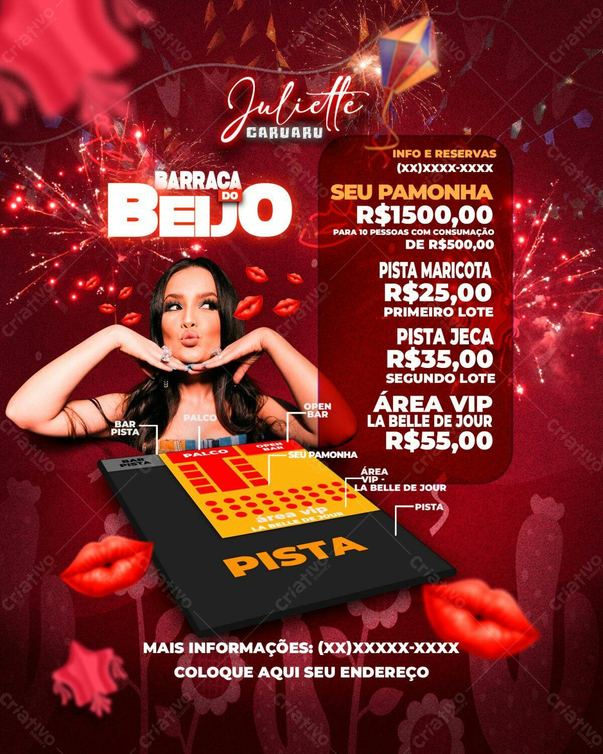 Flyer Festa Juliette Caruaru PSD Editável