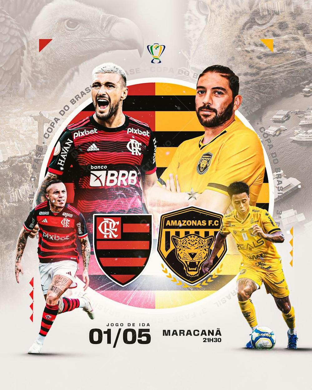 Arte Futebol - Copa Do Brasil flamengo vs amazonas psd