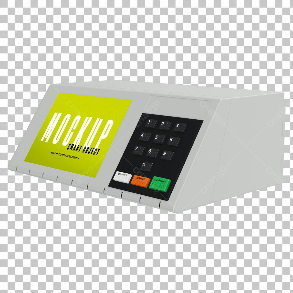 Mockup Urna Eletrônica para Eleições PSD Editável