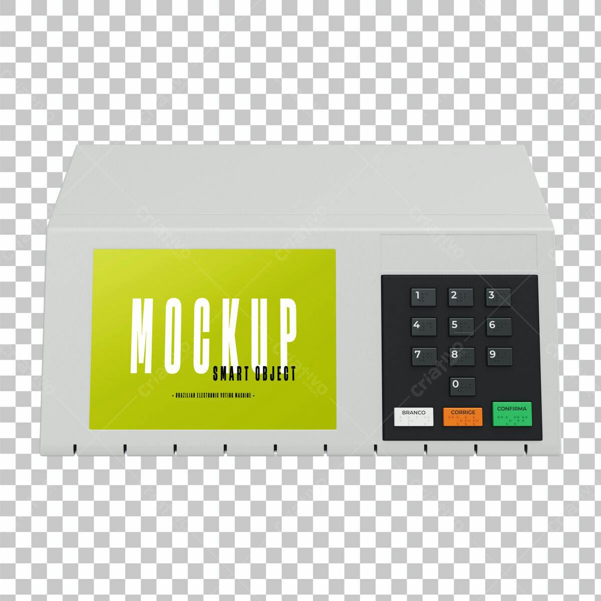 Mockup Urna Eletrônica Brasileira PSD Editável