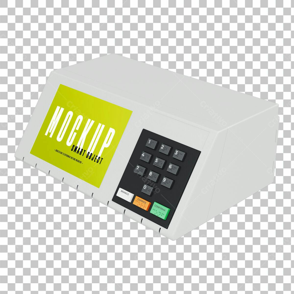 Mockup Urna Eletrônica PSD Editável
