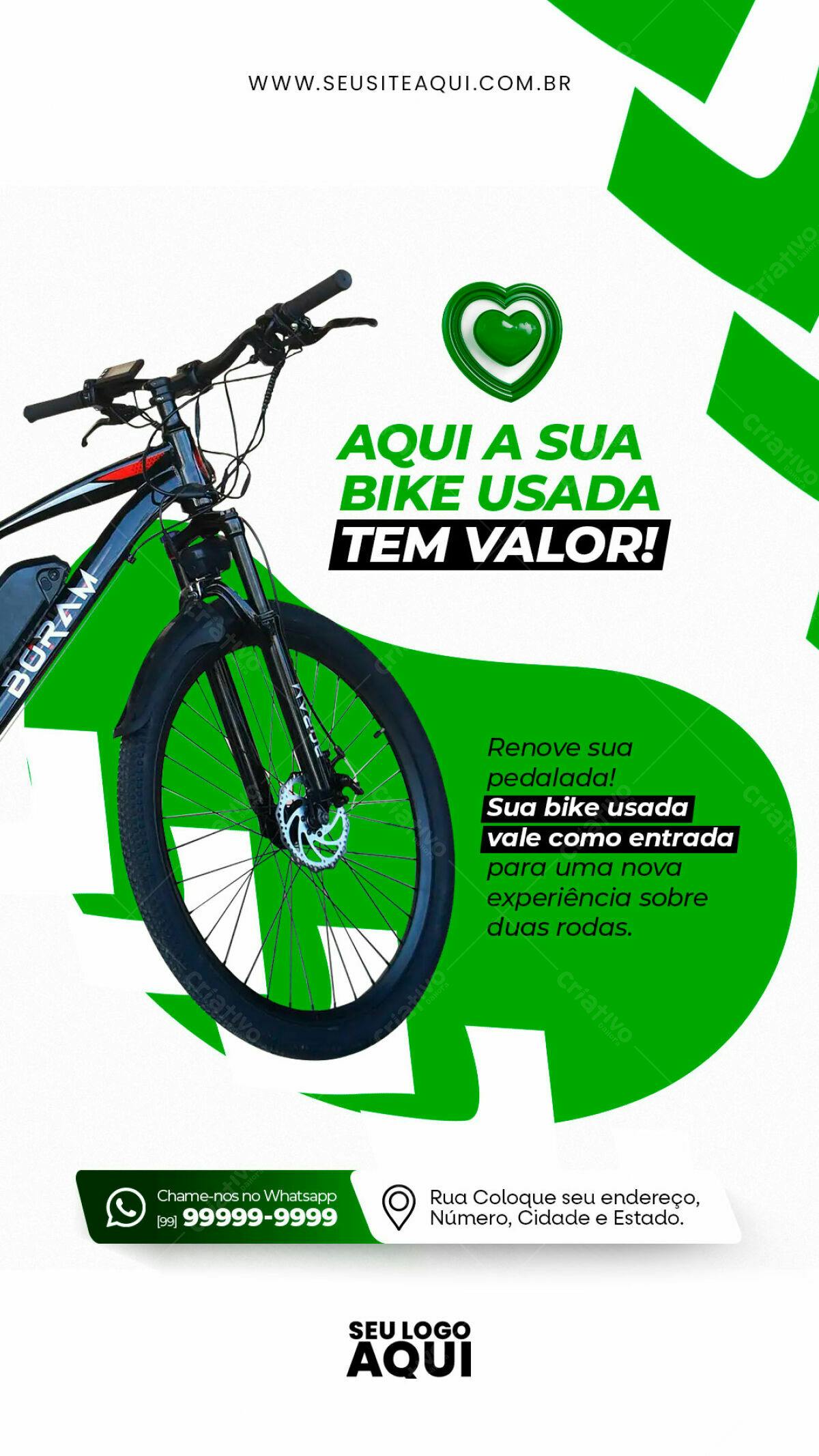 Flyer para Troca de Bike Usada PSD Editável