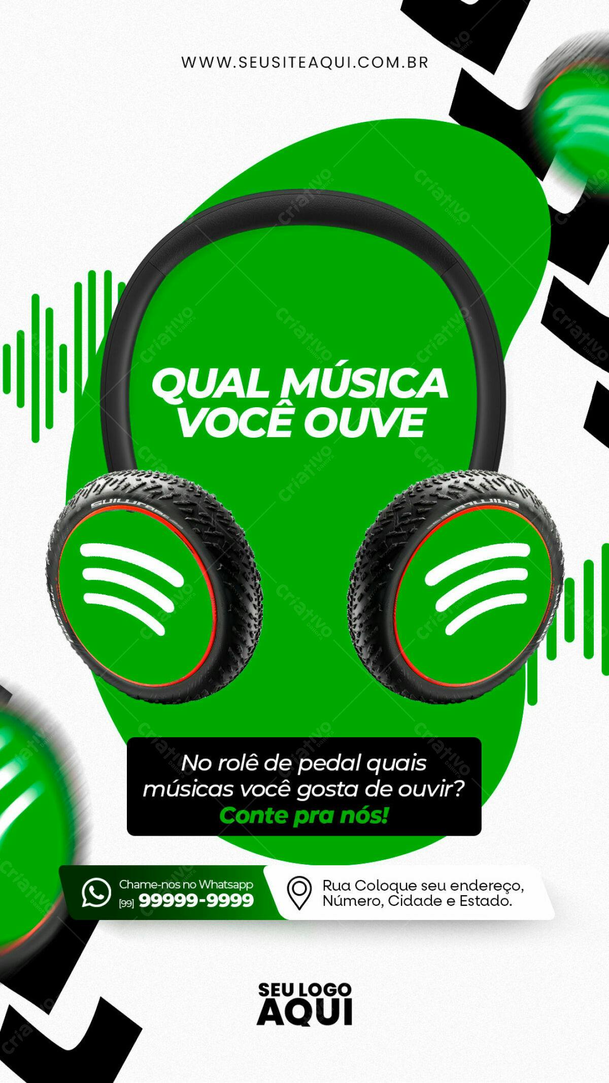 Flyer Musical com Spotify PSD Editável