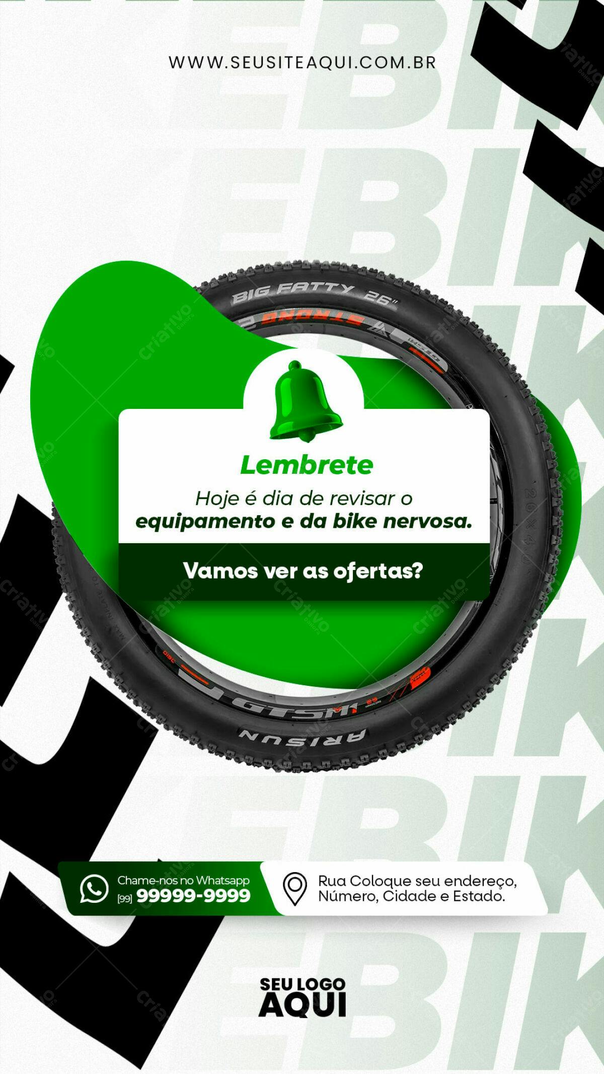 Flyer Revisão de Bike PSD Editável
