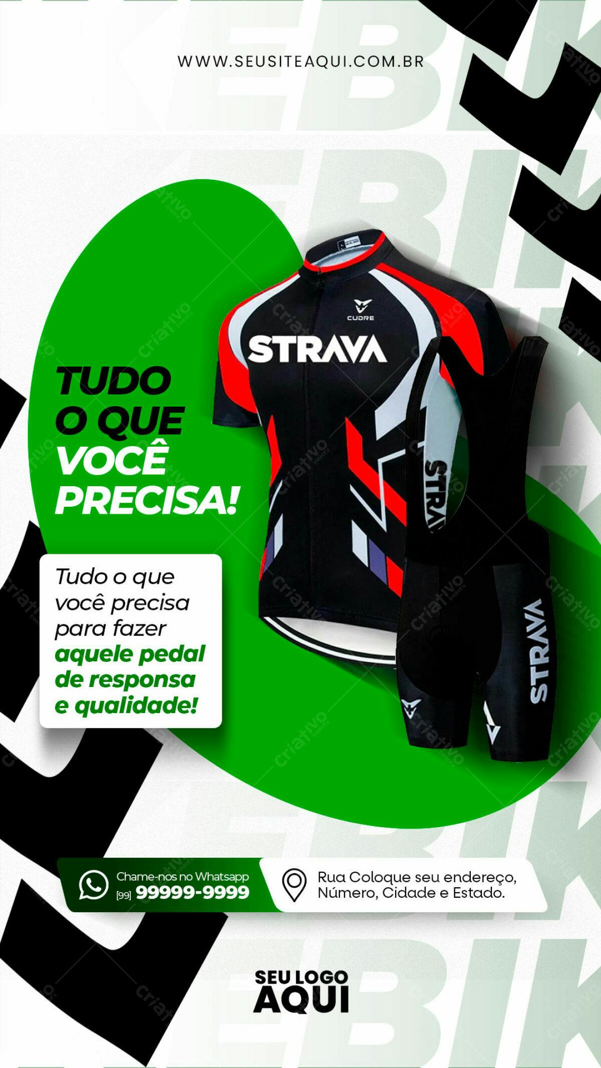 Kit Ciclismo Strava PSD Editável