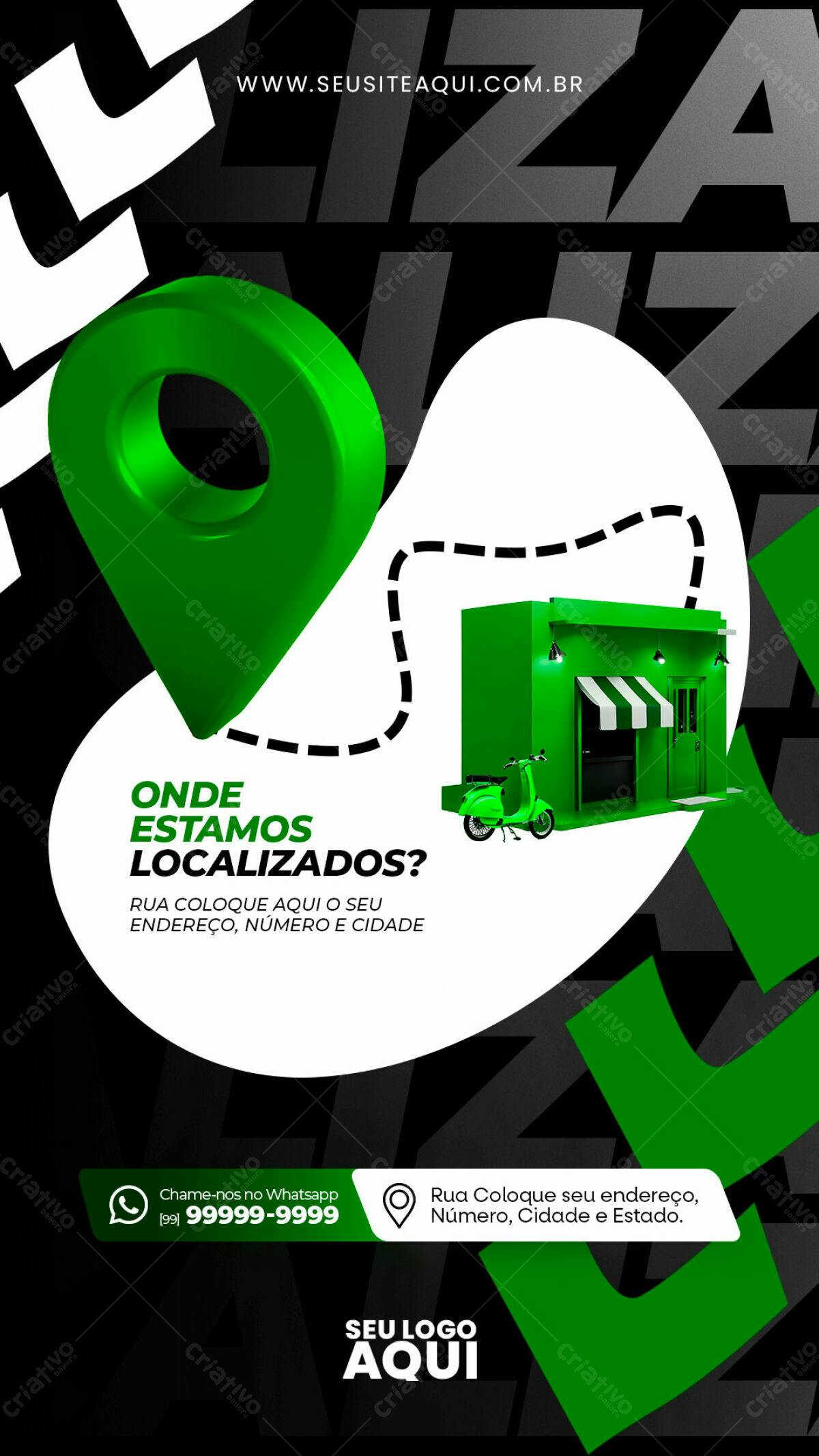 Flyer Localização Empresa PSD Editável