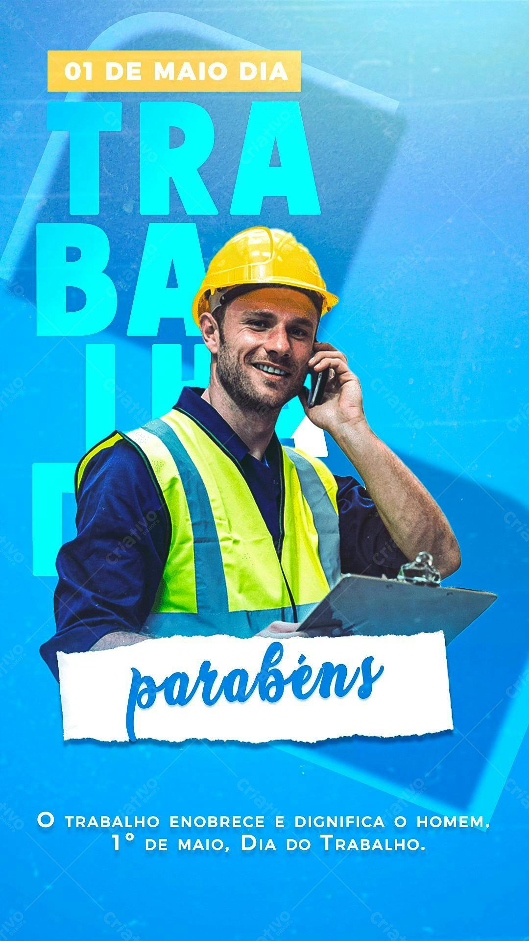 Flyer Dia do Trabalho PSD Editável