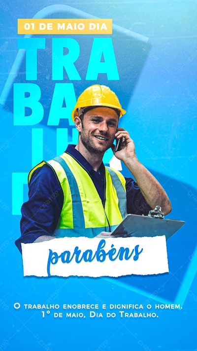 Flyer Dia do Trabalho PSD Editável