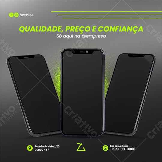 Mockup Celular PNG com fundo transparente
