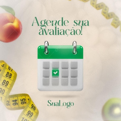 Post para Agendamento de Avaliação PSD Editável