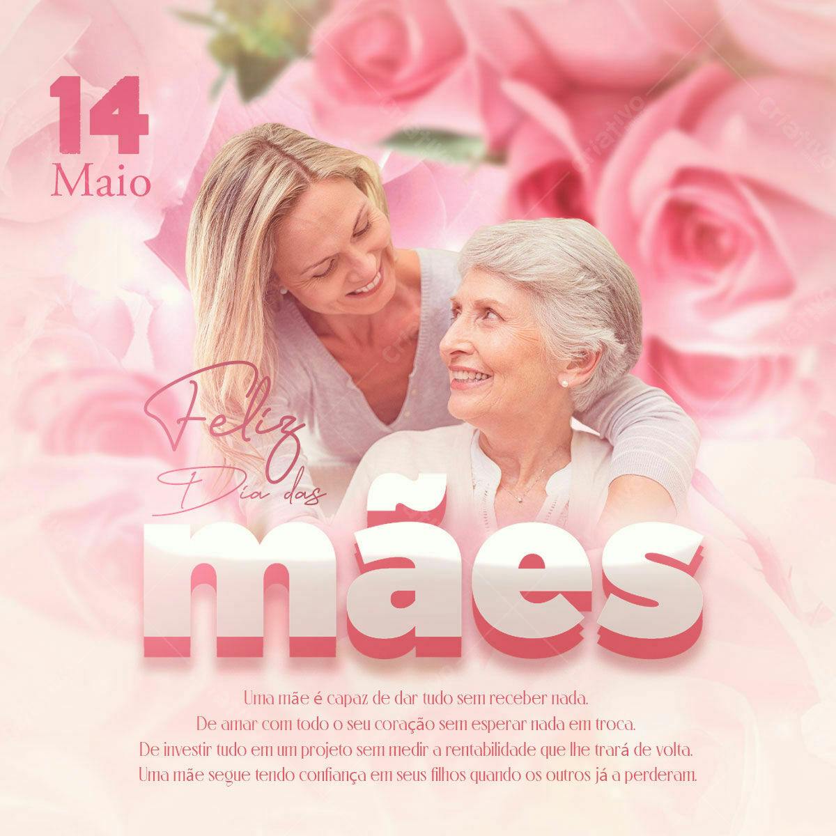 Postagem Dia das Mães PSD Editável