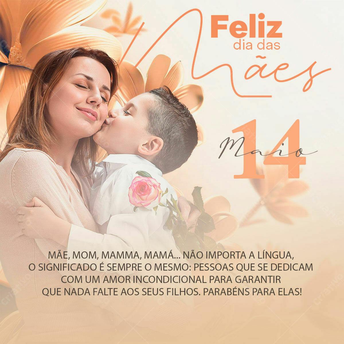 Post para o Dia das Mães PSD Editável