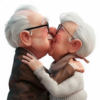 Casal de velhinhos se beijando 40